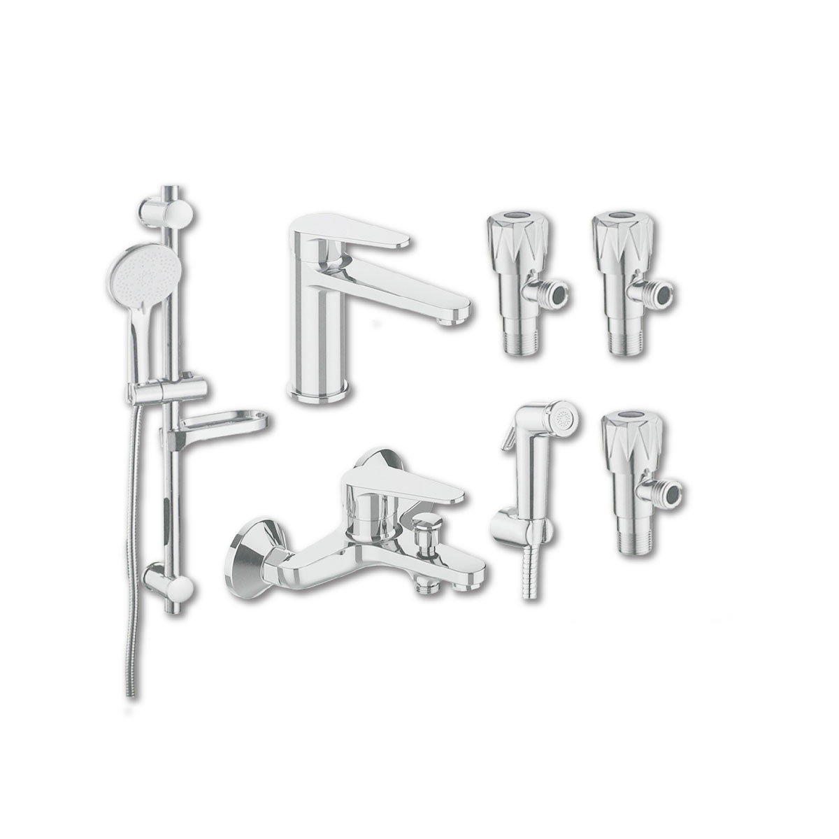 Bathroom Mixer Set 7 Piece