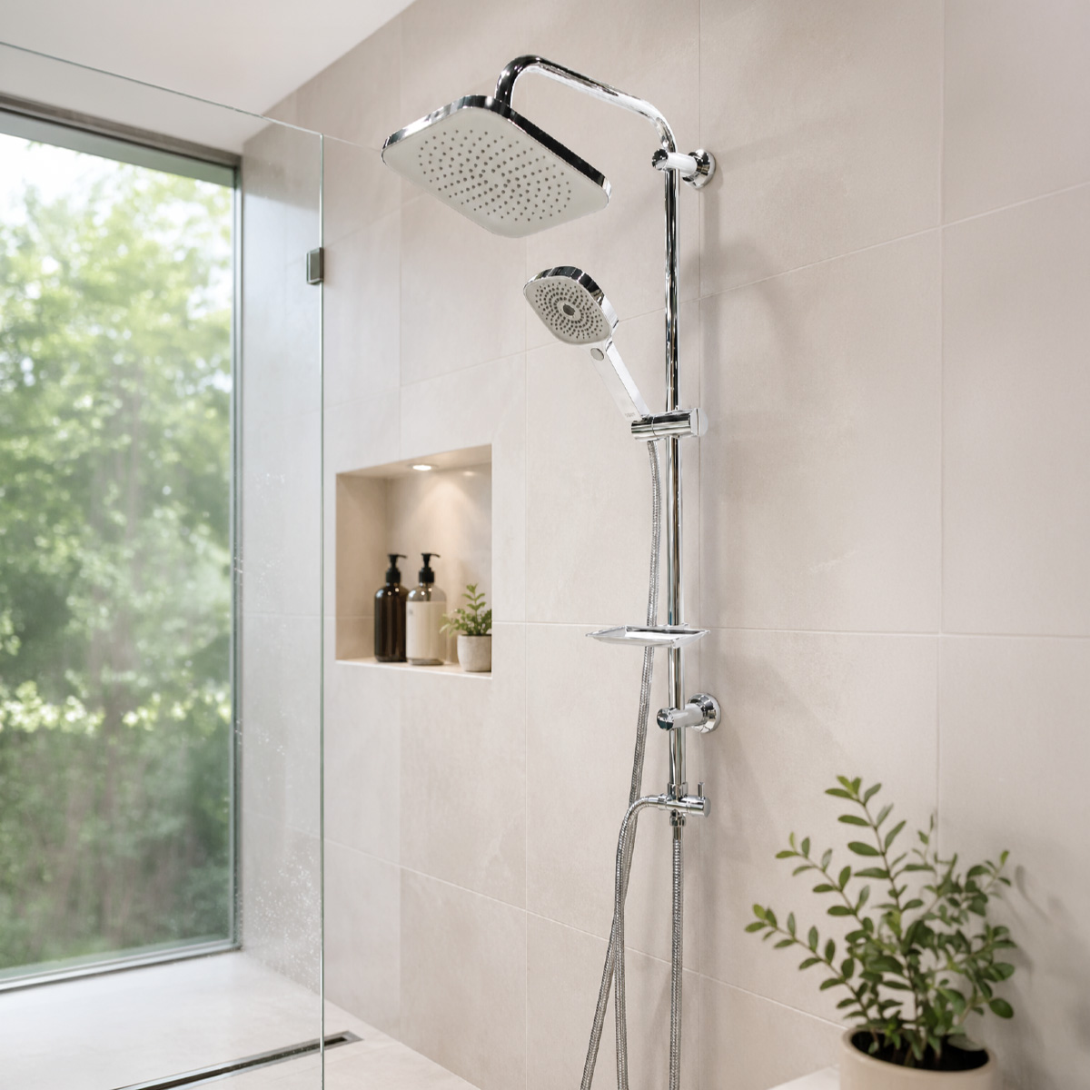 Shower Column without Mixer Chrome