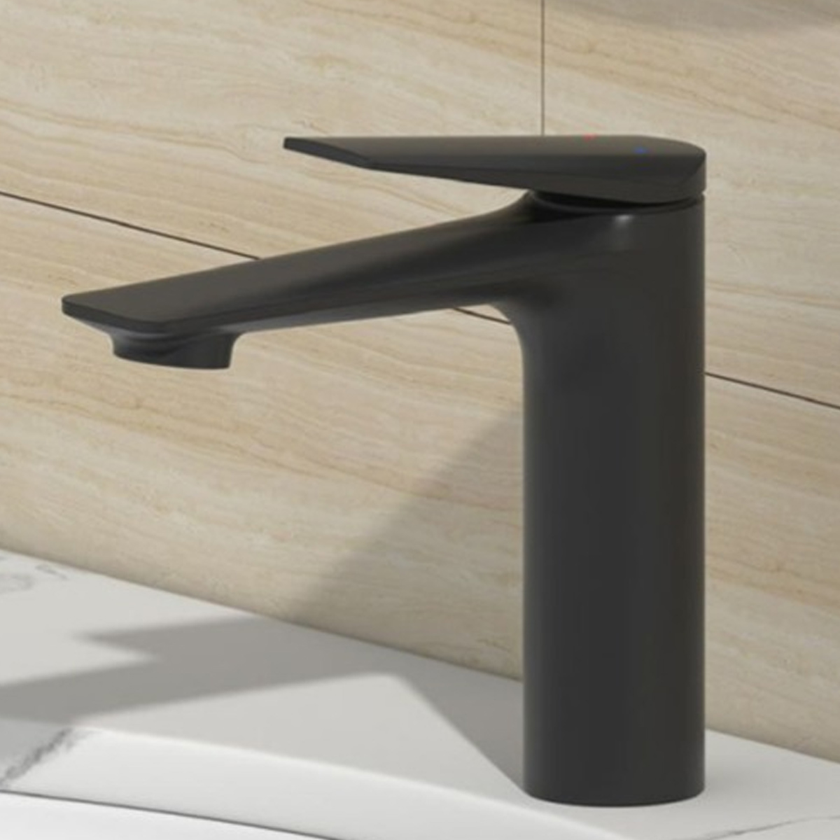 Brass Modern Basin Mixer Black