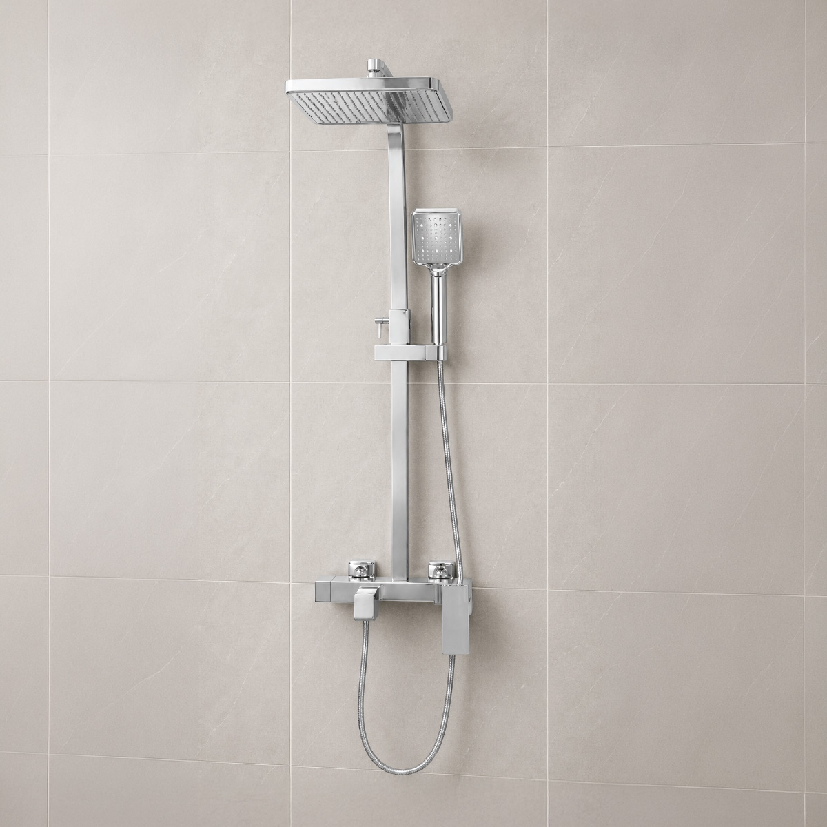 Brass Modern Shower Column Chrome