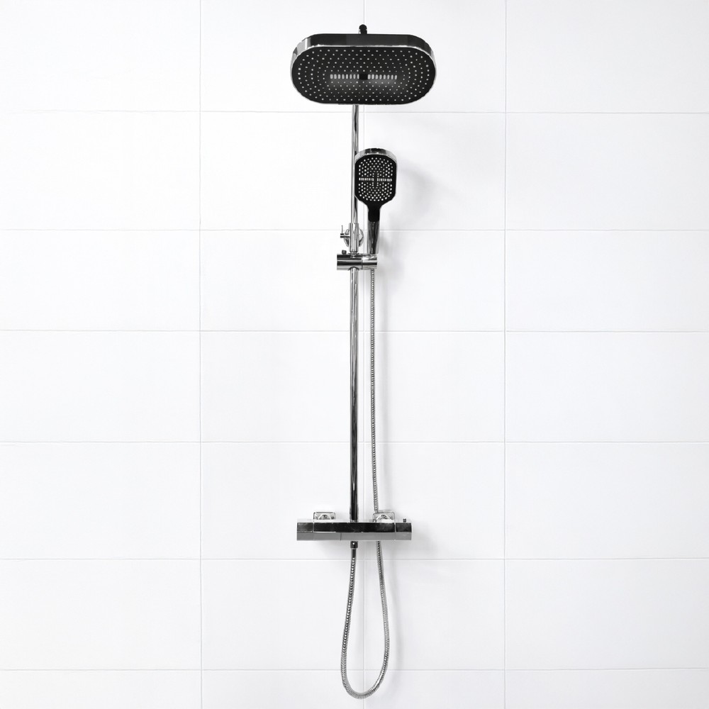 Brass Modern Shower Column Chrome