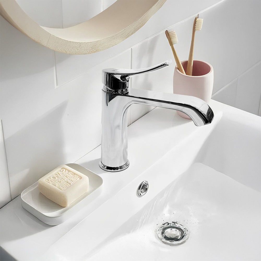 Modern Brass Basin Mixer Chrome