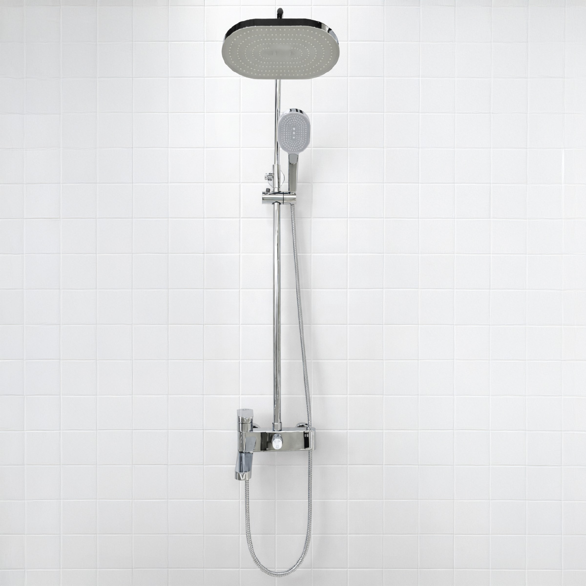 Brass Modern Shower Column Chrome
