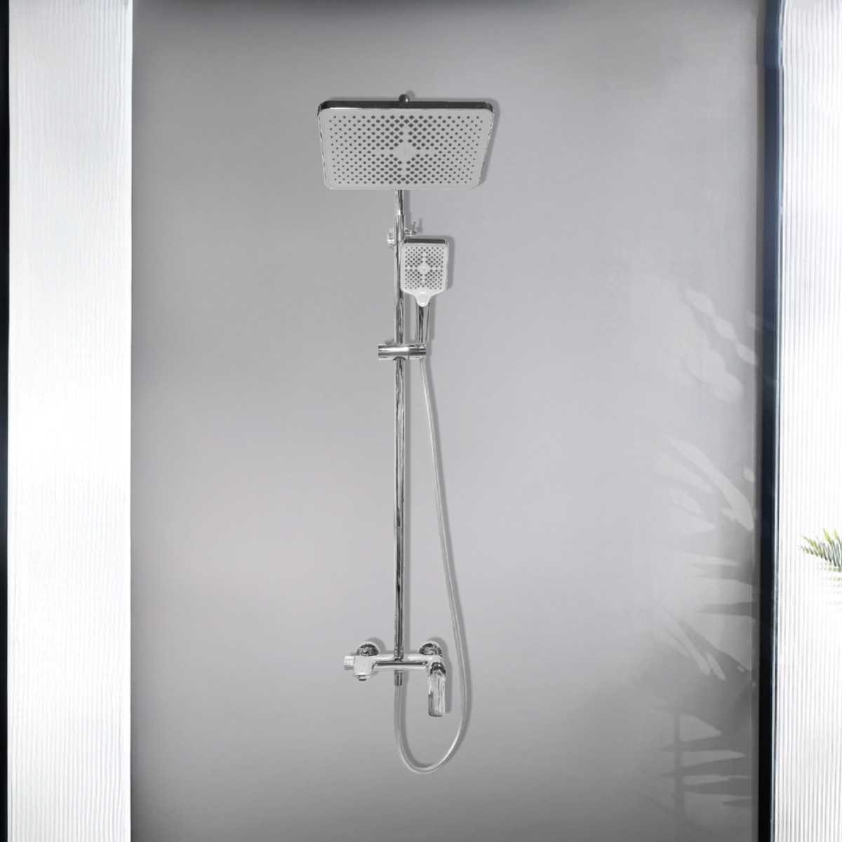 Brass Modern Shower Column Chrome