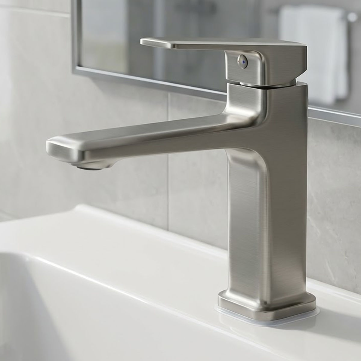 Brass Modern Basin Mixer Gray