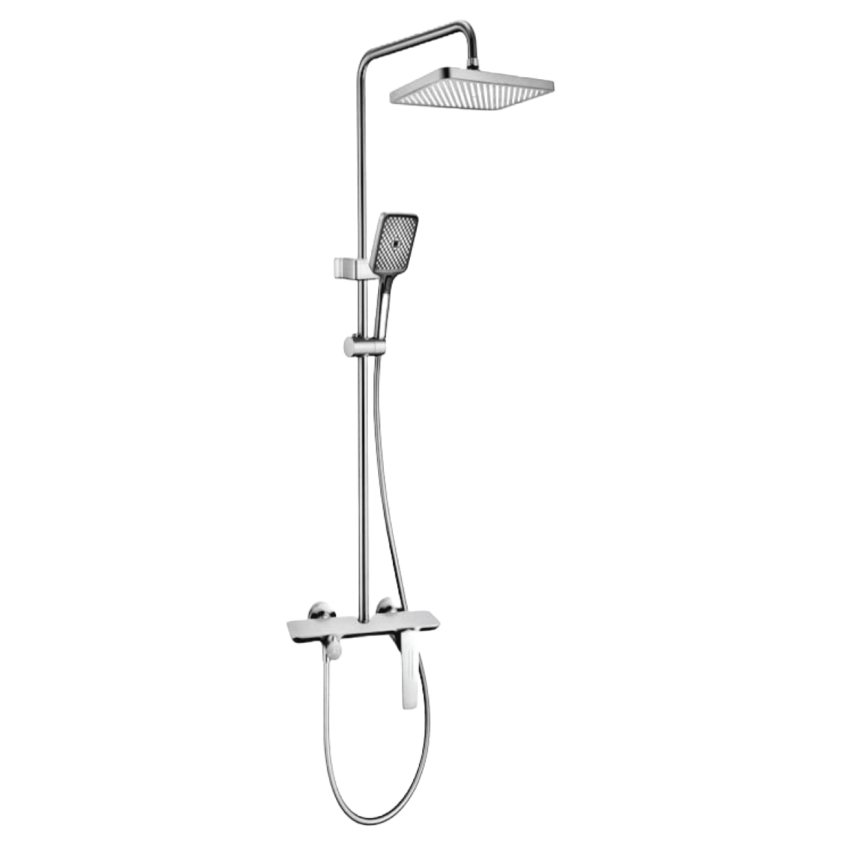 Brass Modern Shower Column Chrome