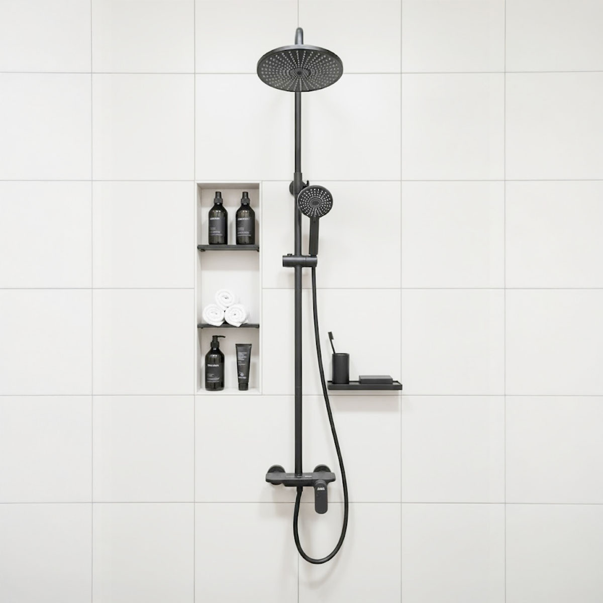 Clear Modern Brass Shower Column