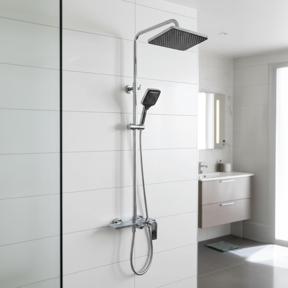 Chrome Modern Brass Shower Column