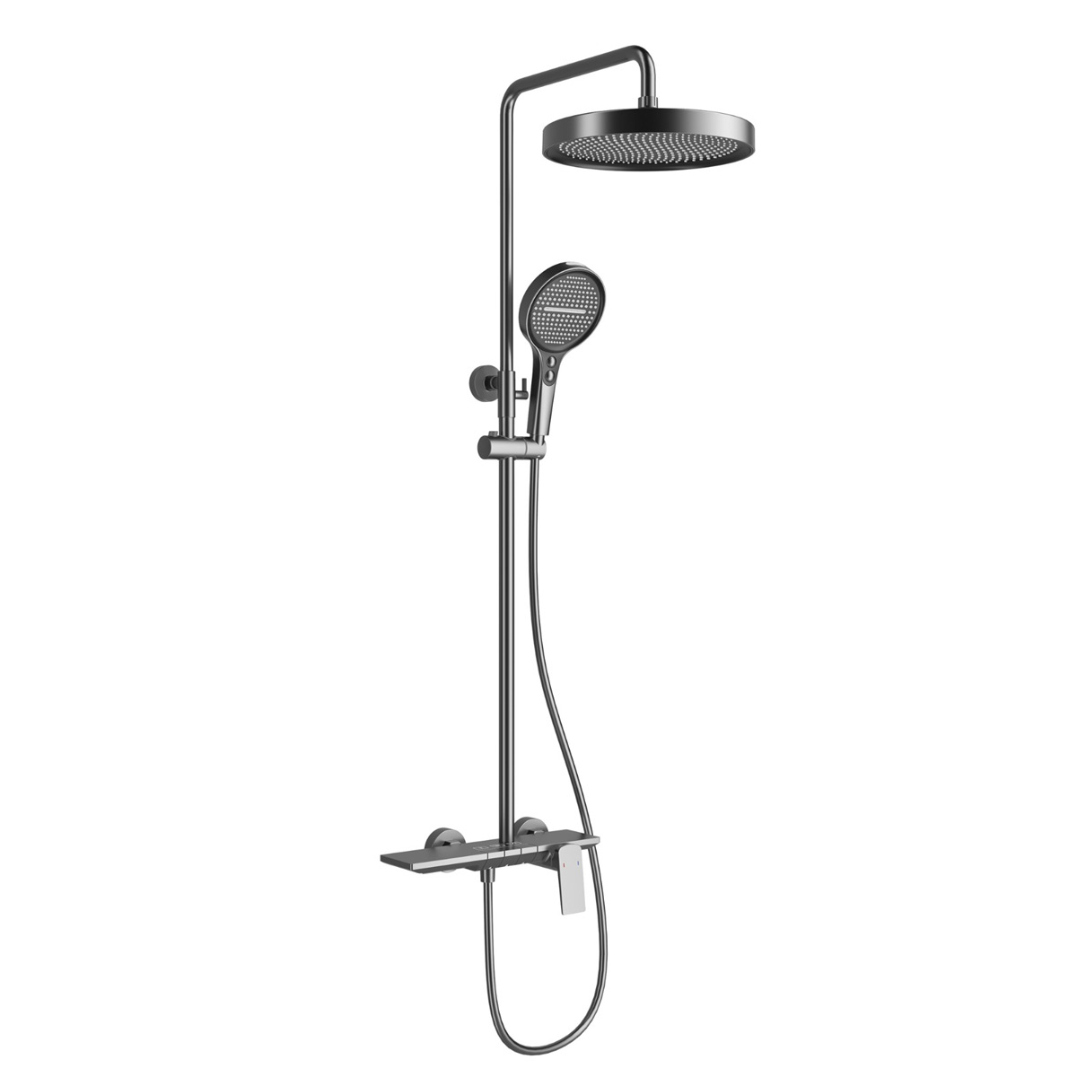 Brass Modern Shower Column Clear