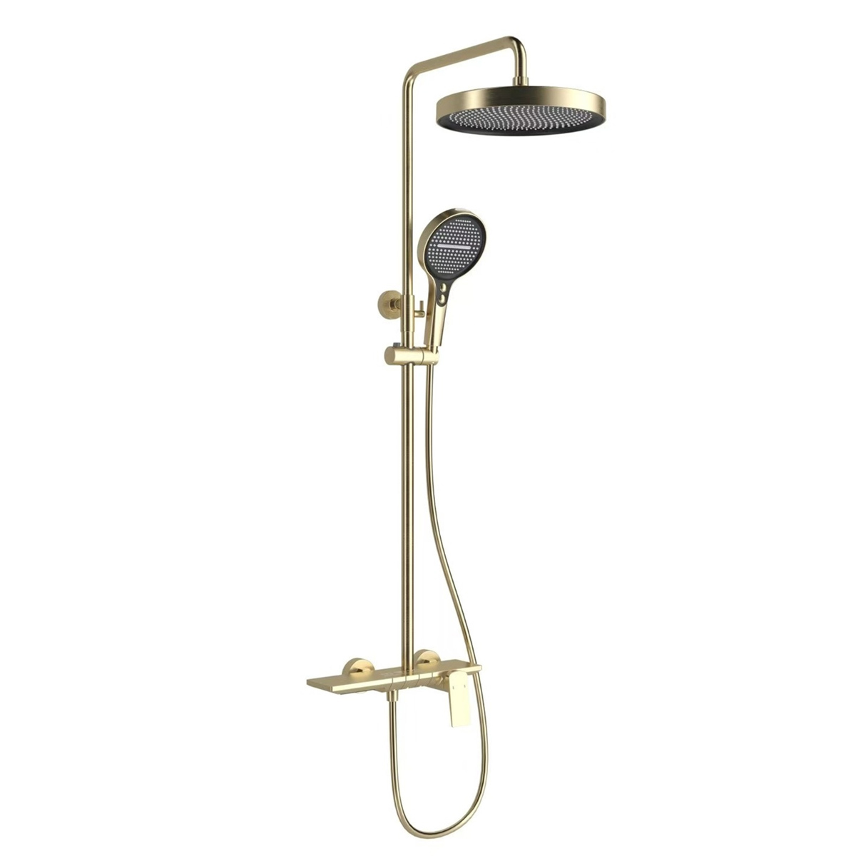 Brass Modern Shower Column Gold