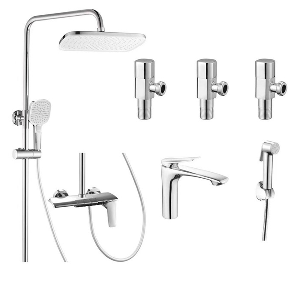 Bathroom Mixer Set 6 Piece