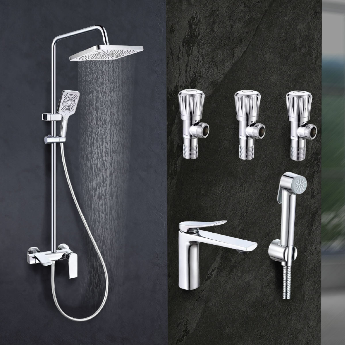 Bathroom Mixer Set 5 Piece