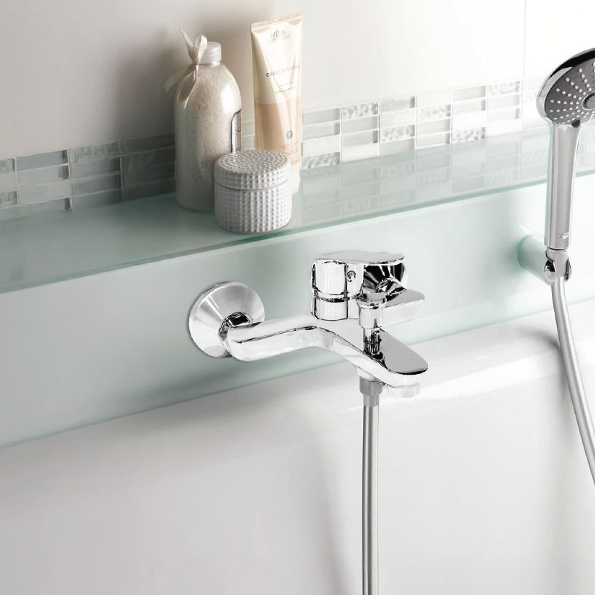 Chrome Brass Bath Mixer