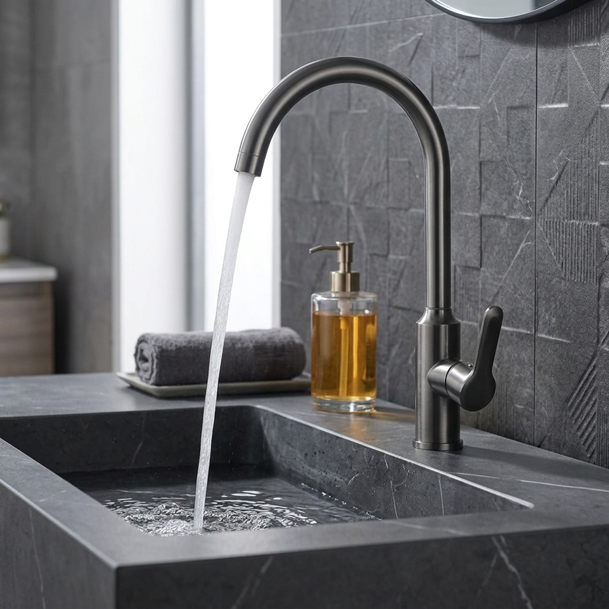Stainless Steel Kitchen Mixer with Hose