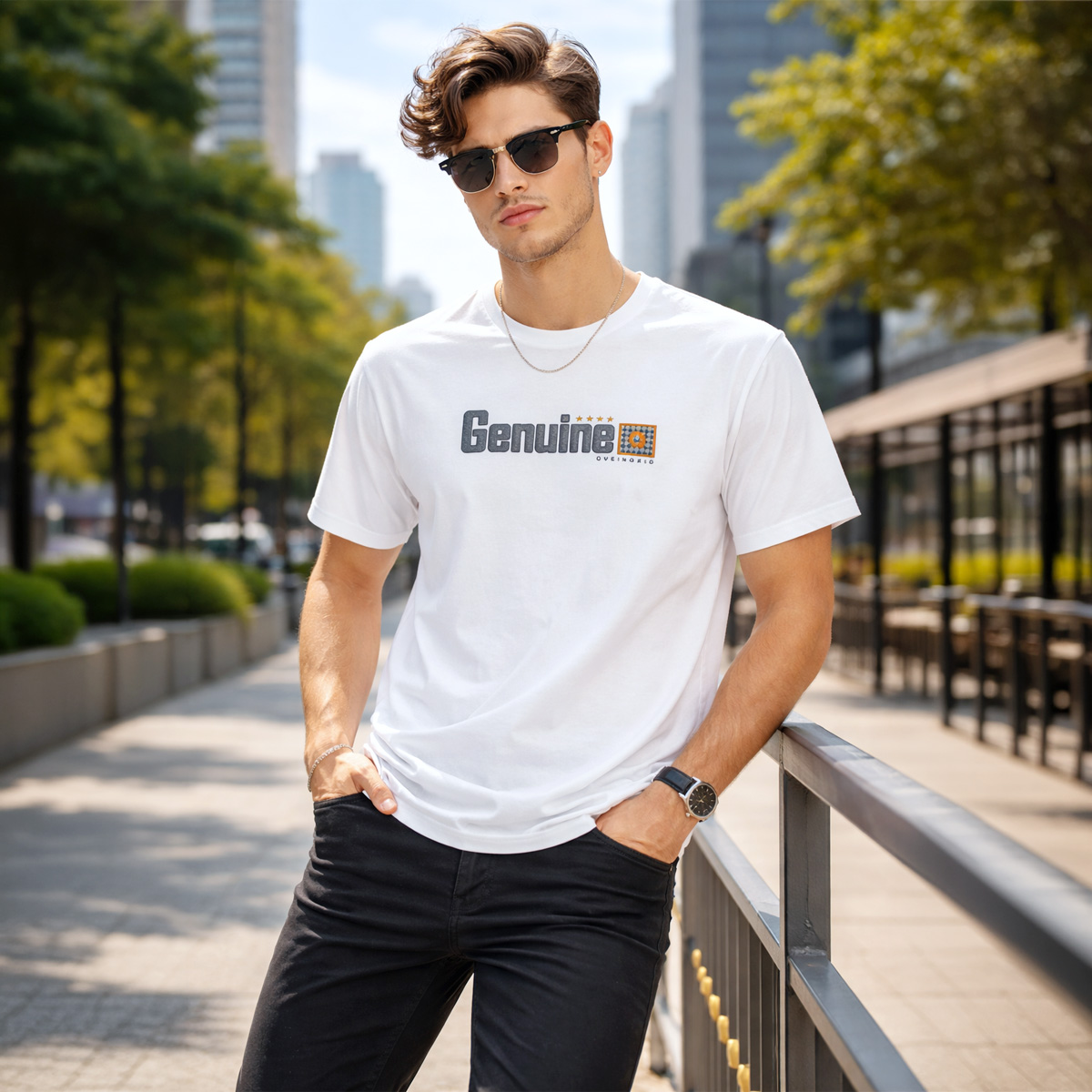 Men Plain Round Neck T-Shirt