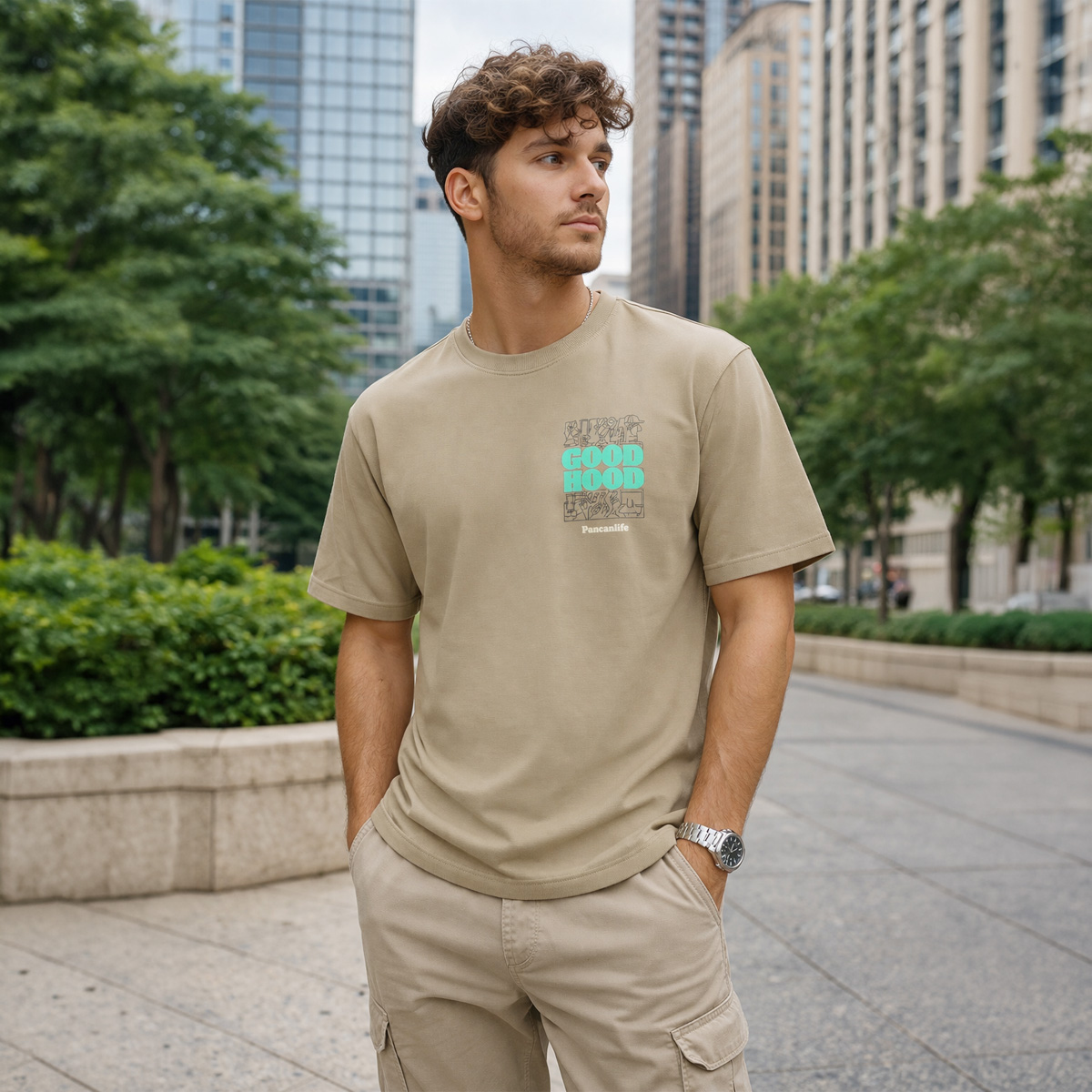 Men Printed T-Shirt Short Sleeve