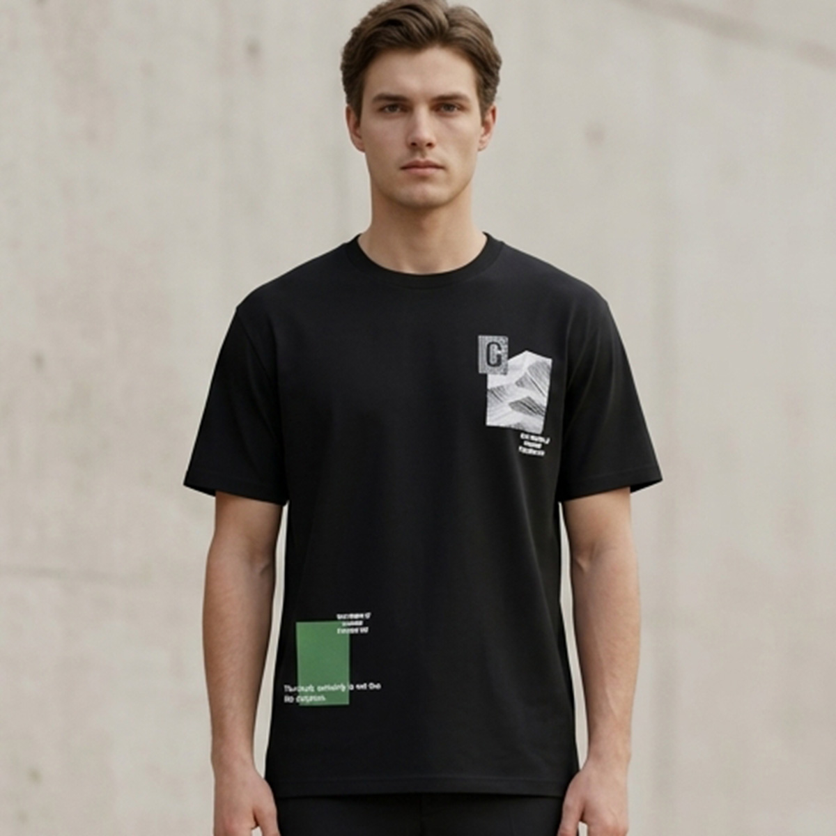 Men Printed T-Shirt Short Sleeve