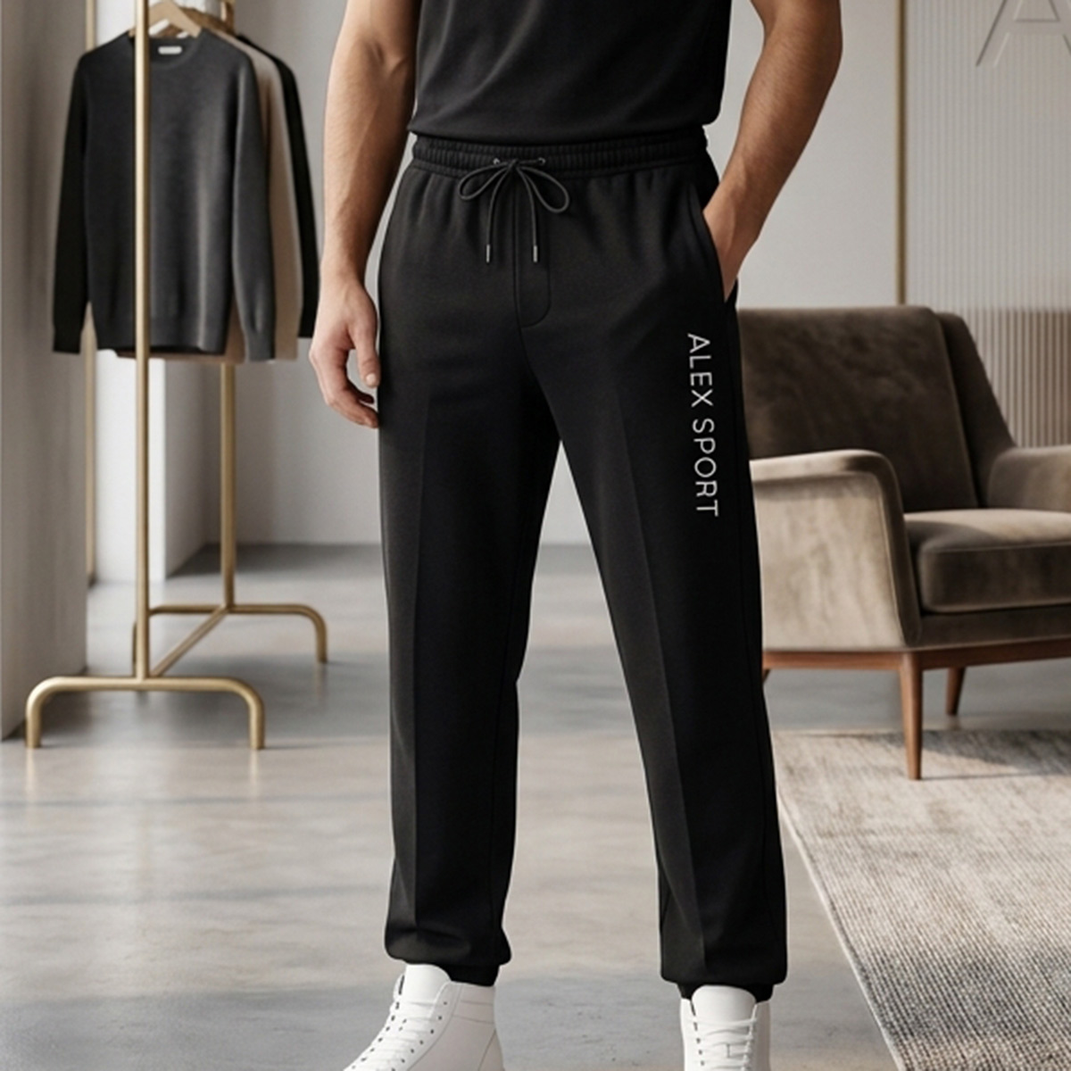 Men Track Pant Open
