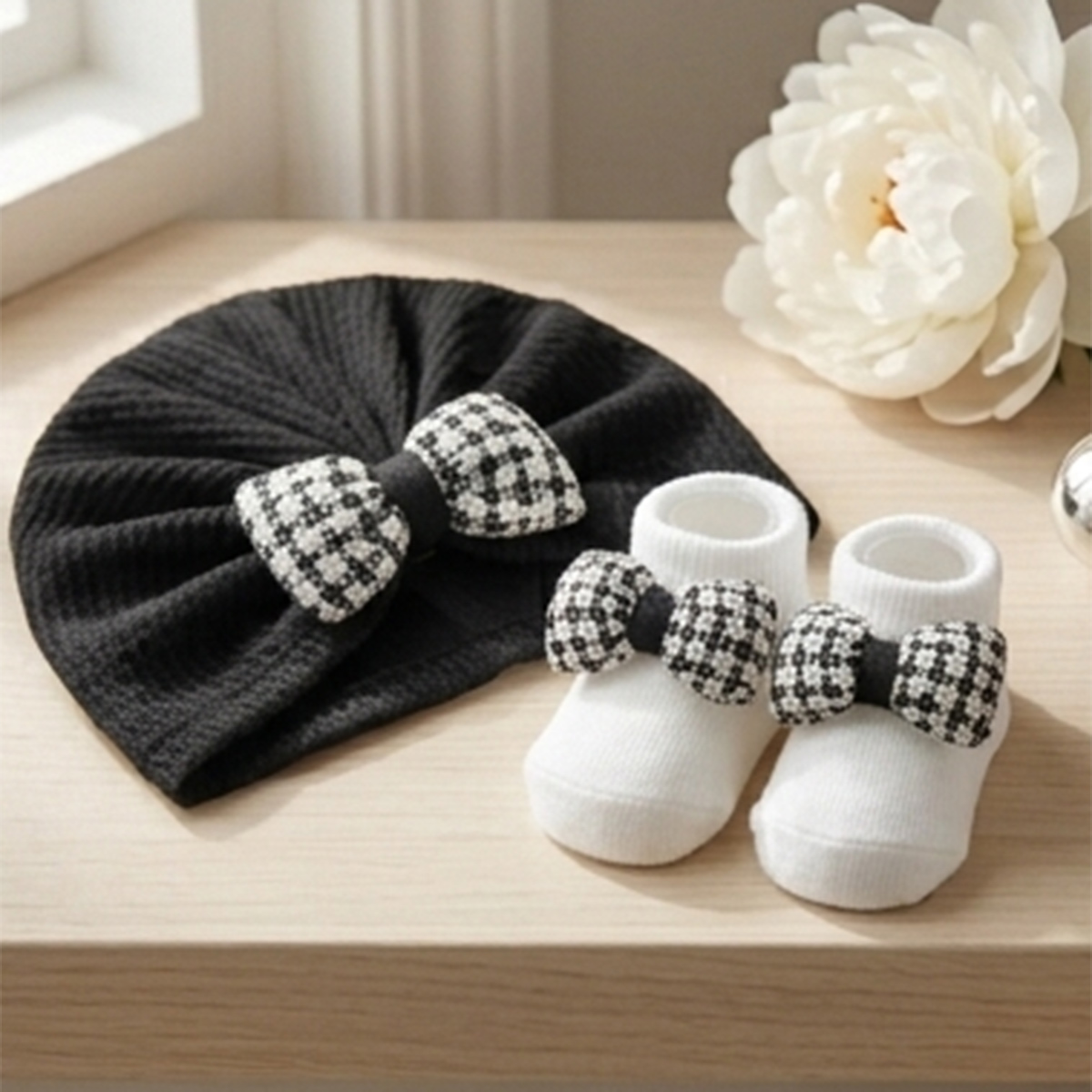 Baby Cap and Socks Set 2 Piece