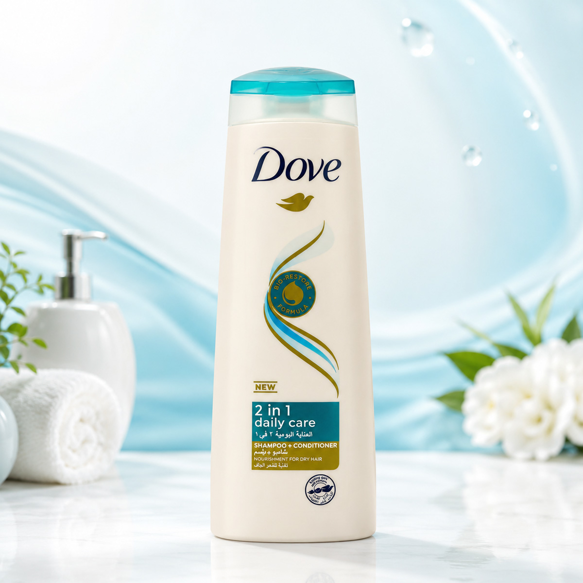 Dove 2 in 1 Shampoo 400ml