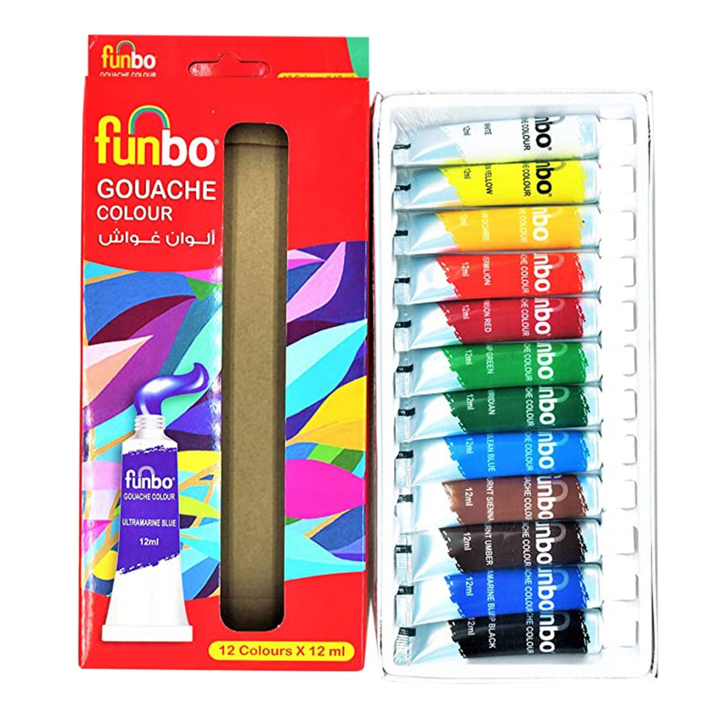Gouache Paint Set 12 Colors 12ml