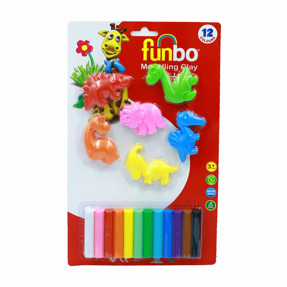 M.Clay 150G 12 colors 6 Dino