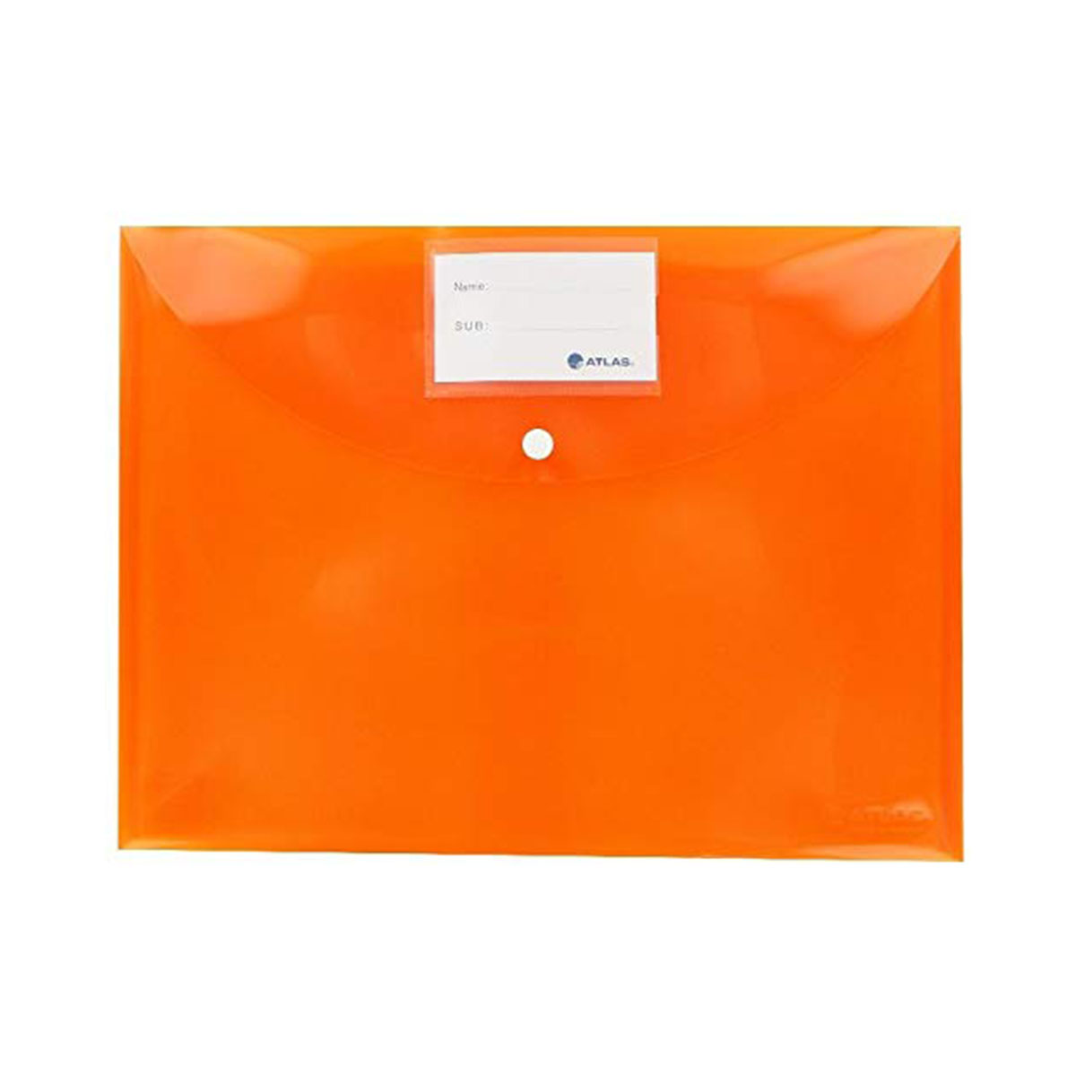 Document Bag with Card & Button Orange Free Size