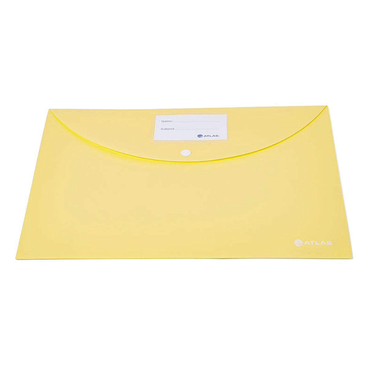 Opaque Document Bag with Name Card & Button Yellow