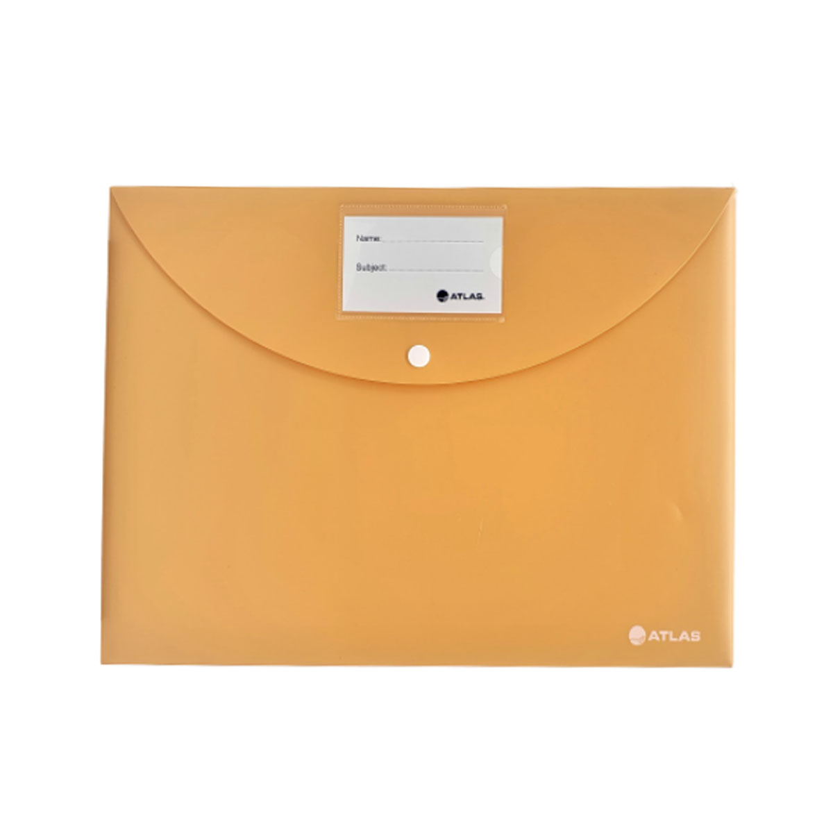 Opaque Document Bag with Name Card & Button Orange