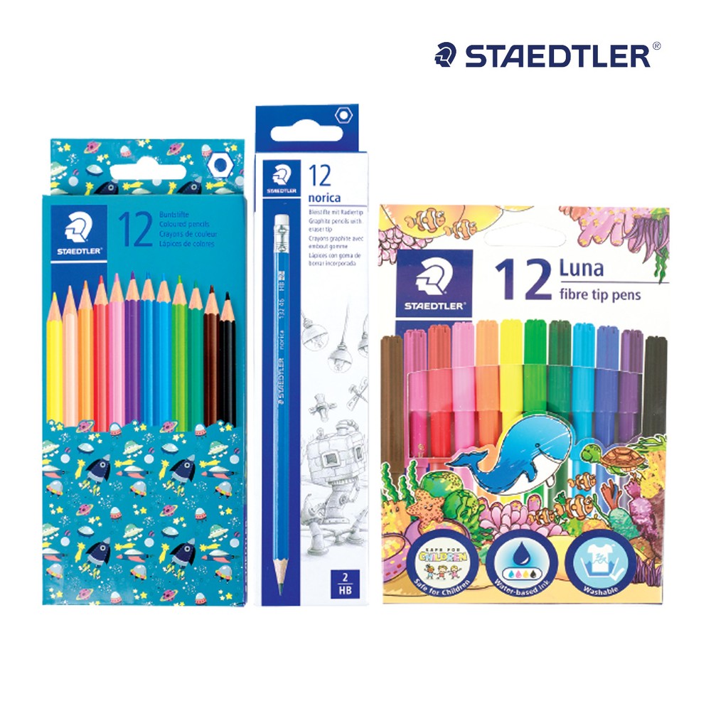 Norica 12 Color Pens with 12 Color Fibre Tip Pens