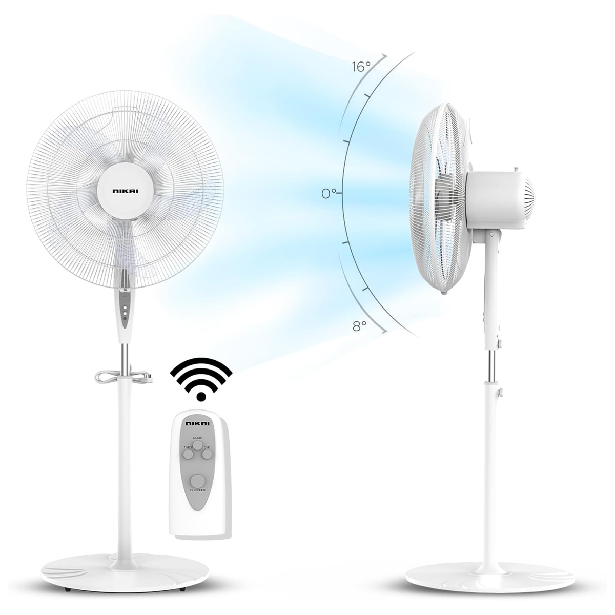 Nikai Remote Control Stand Fan 16 Inch