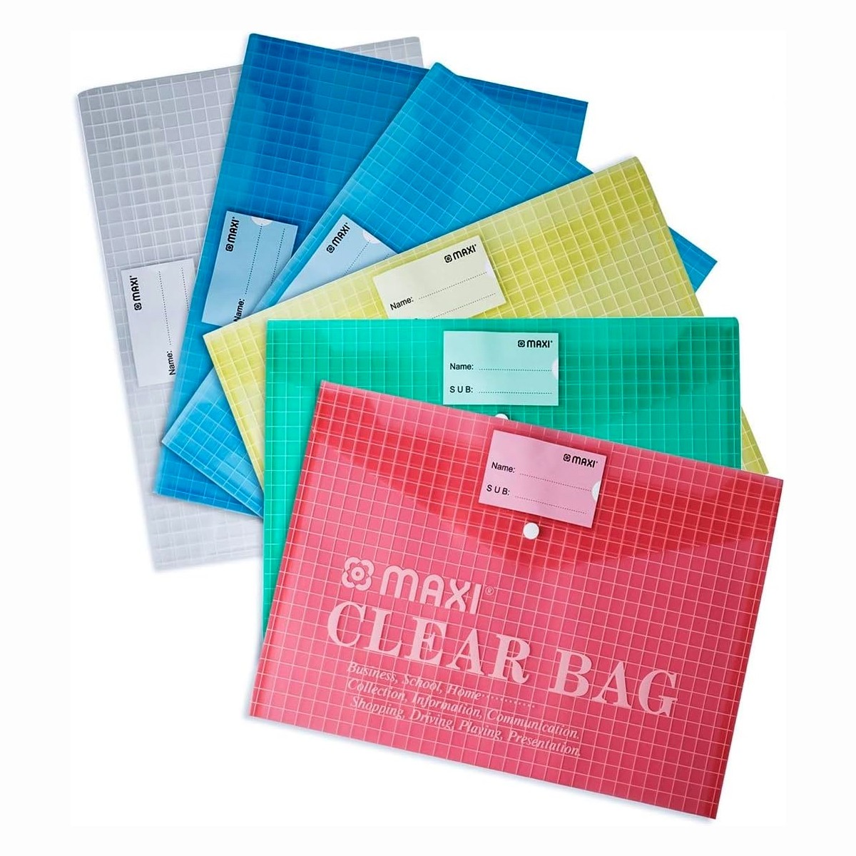 Maxi Clear Bag Set 6 Piece