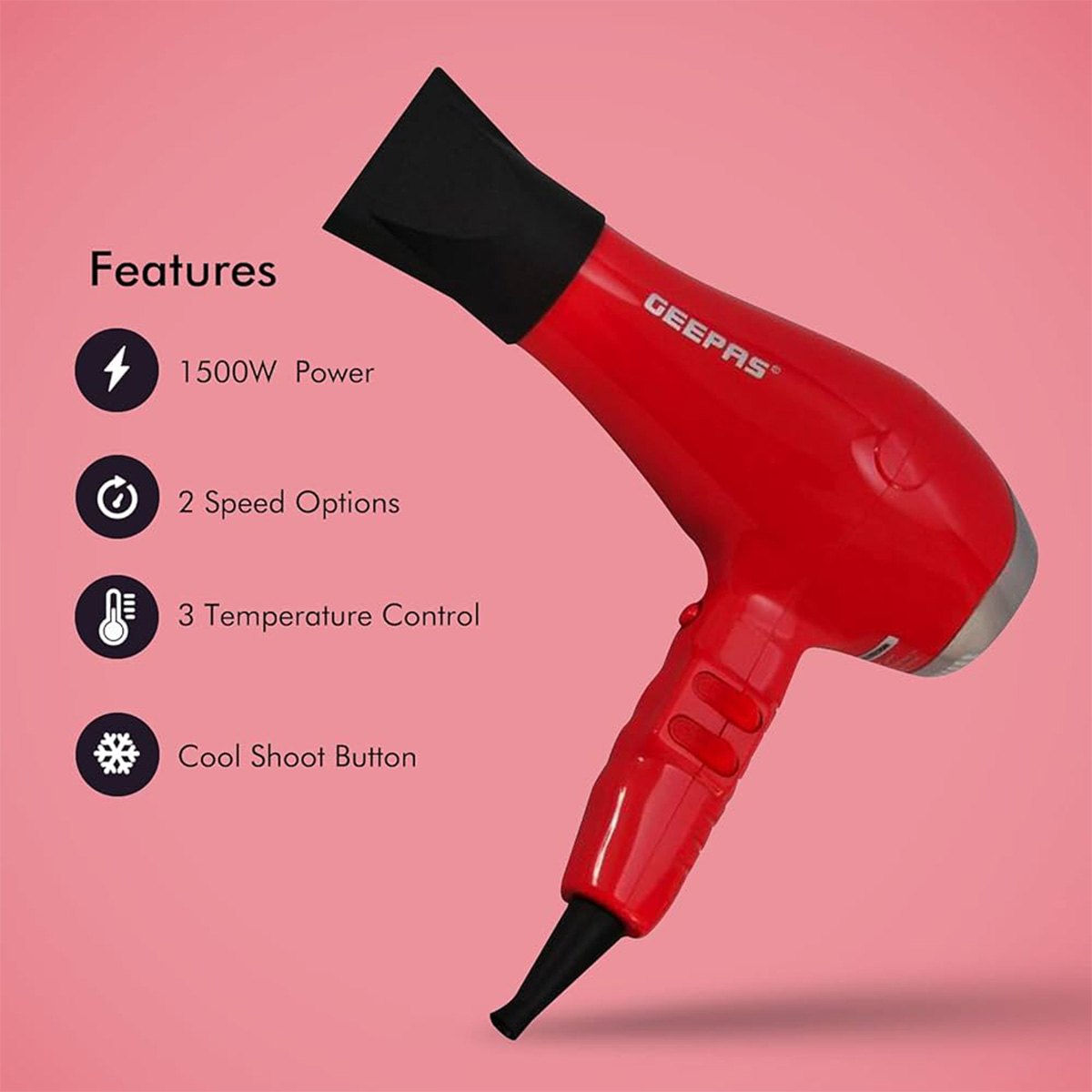 Geepas Hair Dryer 1500W