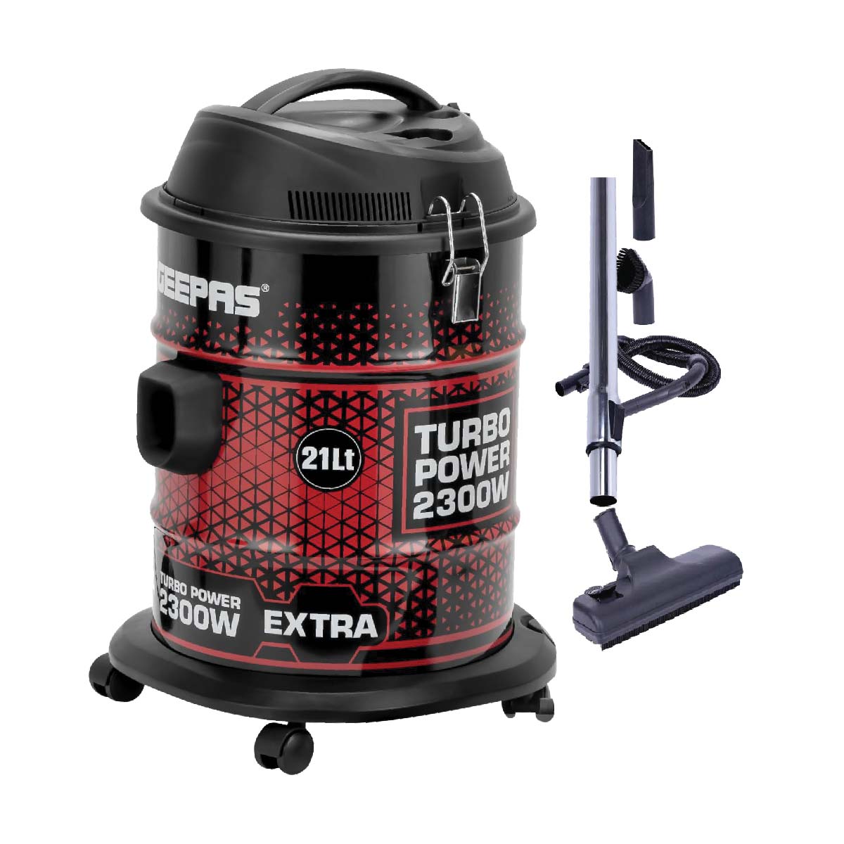 Geepas Drum Vacuum Cleaner 21L 2300W