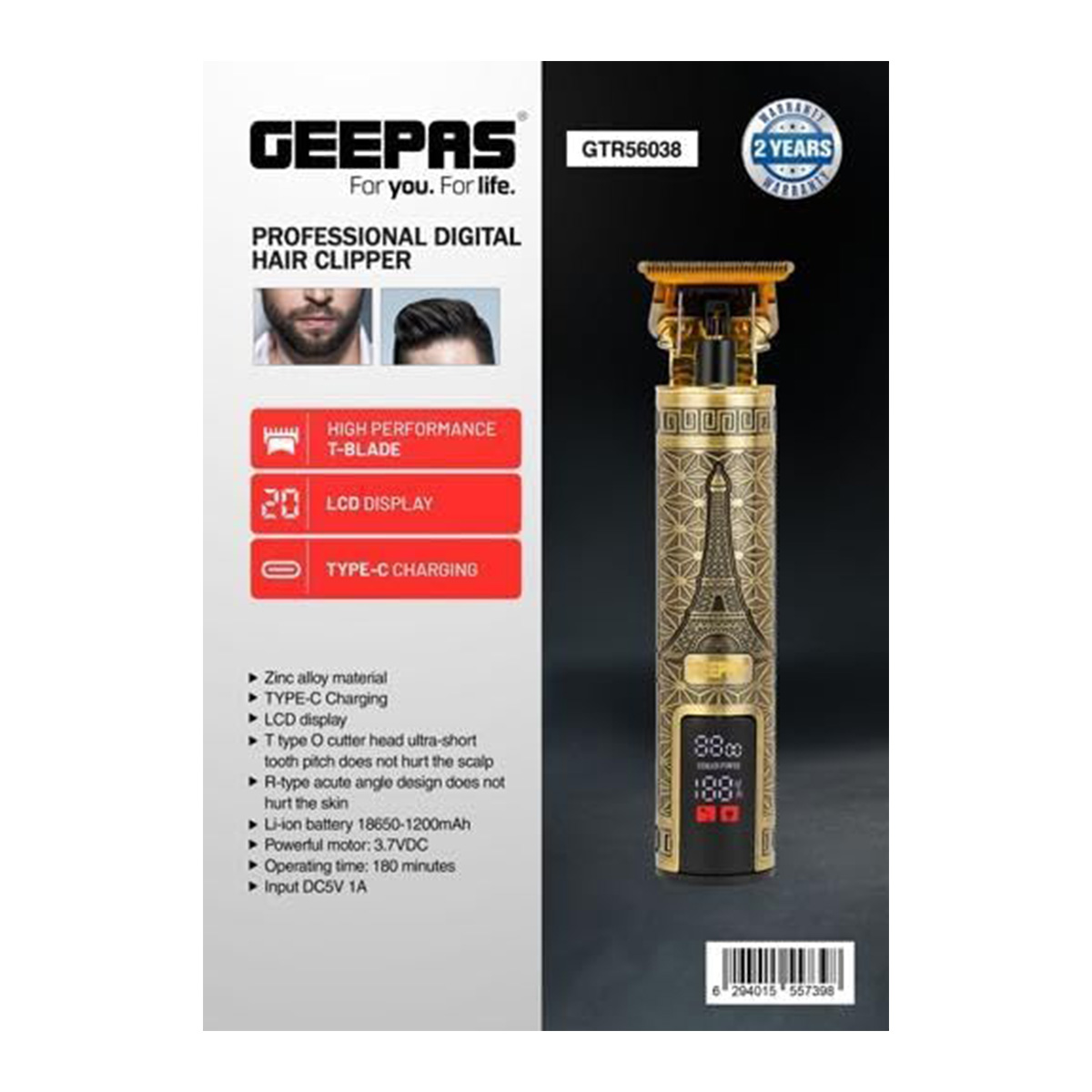 Geepas Rechargeable Hair Clipper