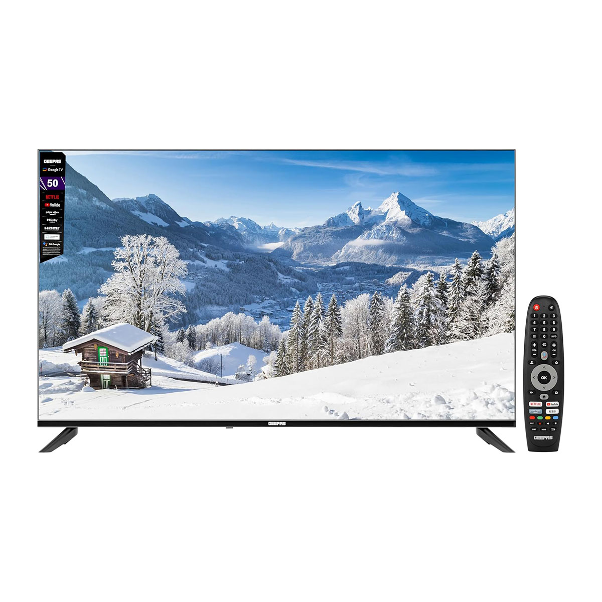 Geepas 65 Inch Google Smart UHD TV