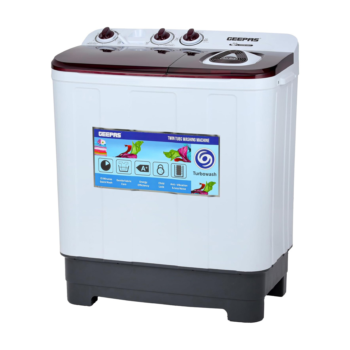 Geepas Semi-Automatic Washing Machine 7kg