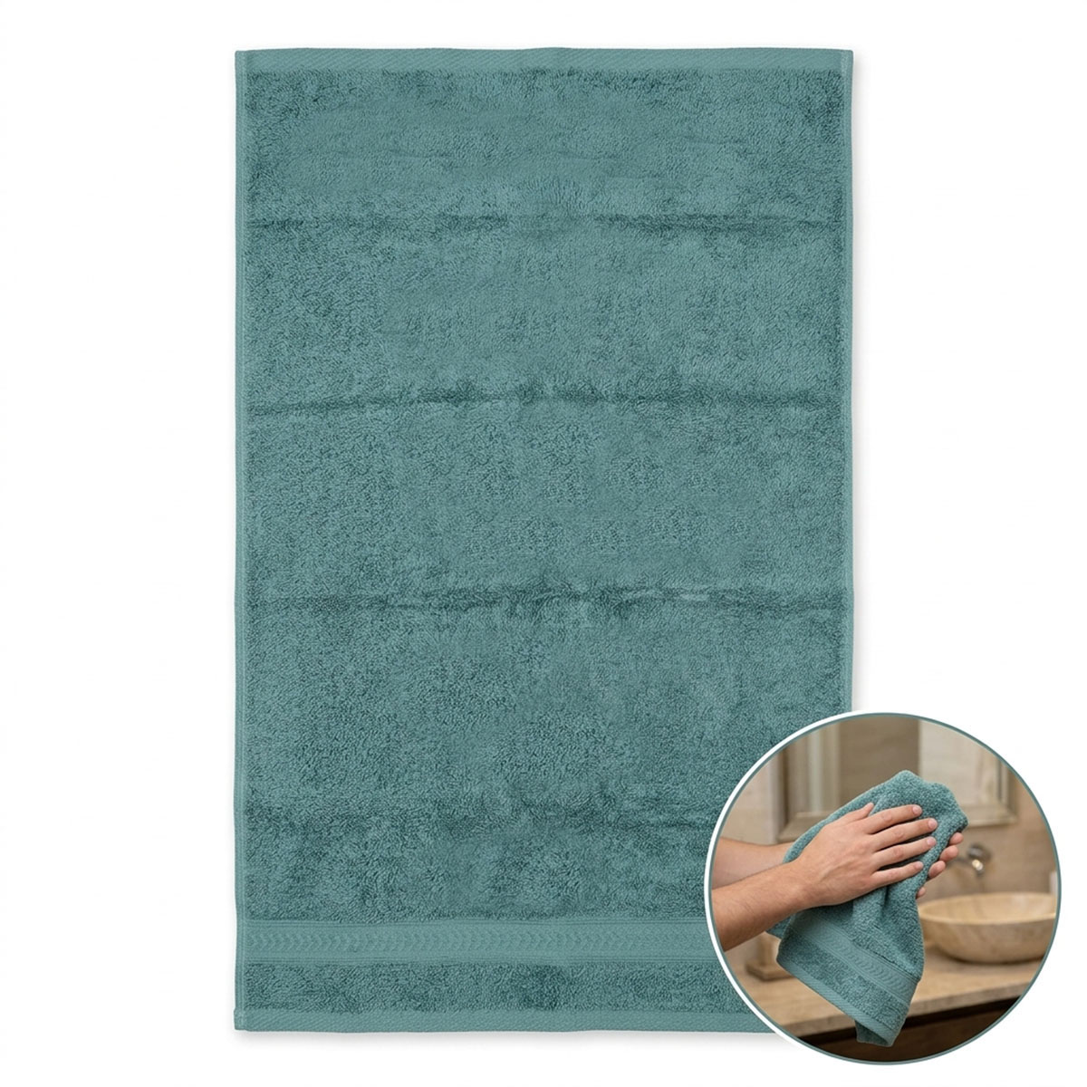 Plain Hand Towel 41x66 Aqua