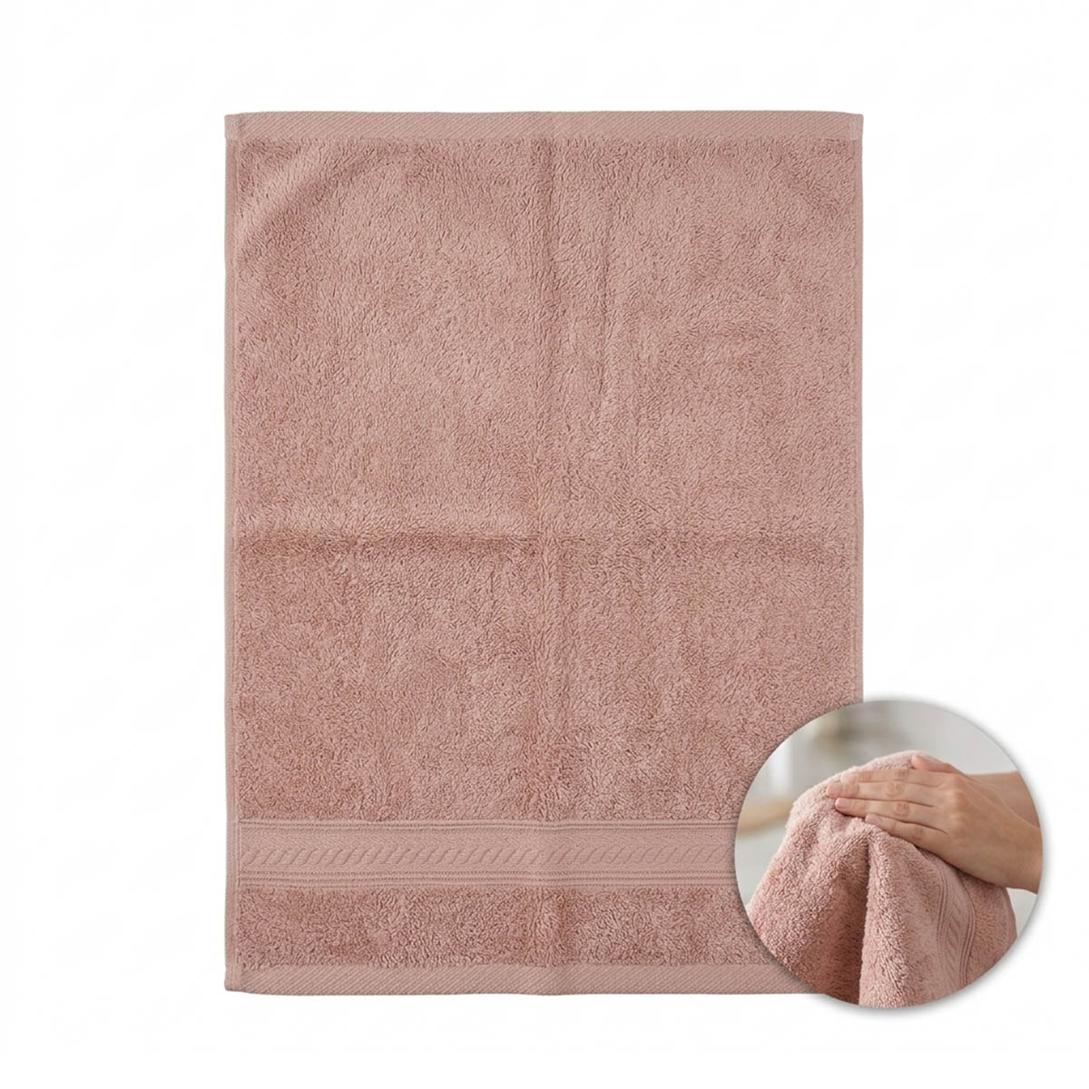 Plain Wash Cloth 33x33 Rose
