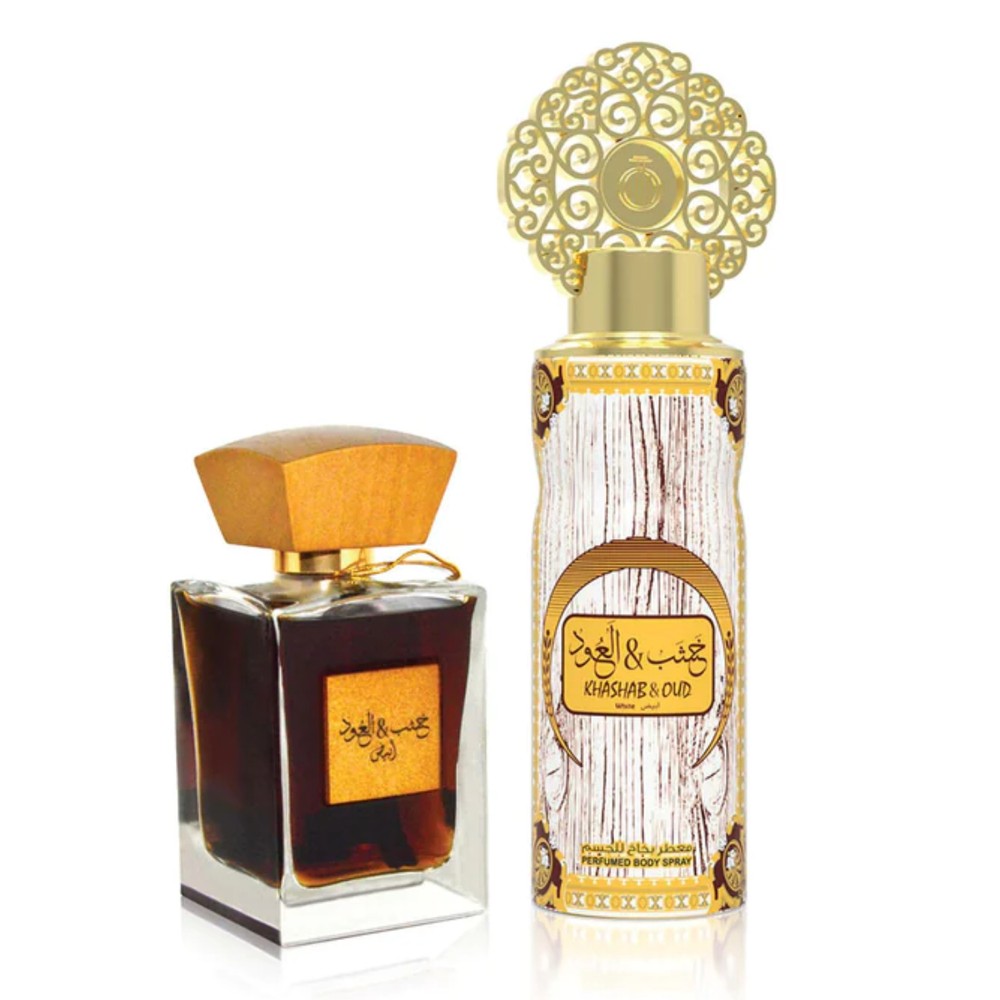 Khasb Al Oud Abiyadh Eau De Parfum & Deodorant Set