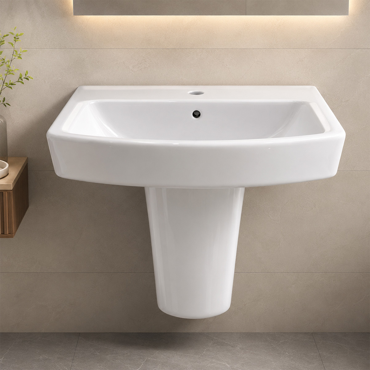 Neo Wash Basin with Half Pedestal