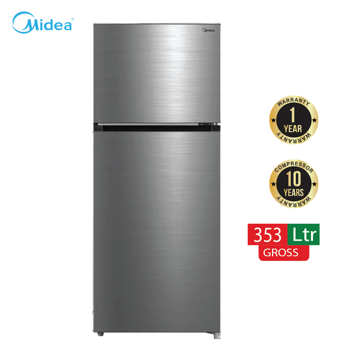 Midea Double Door Refrigerator 353L