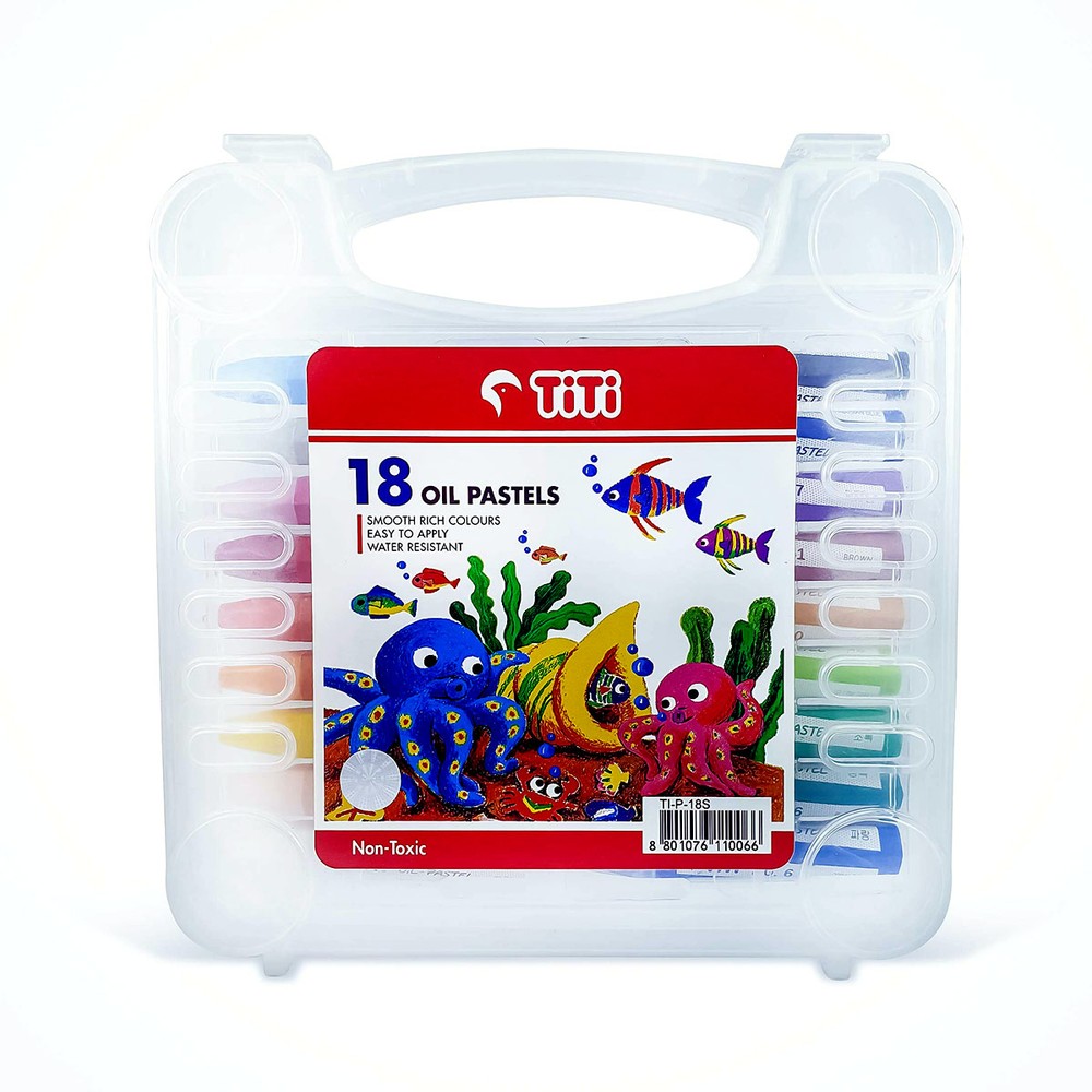 Titi Oil Pastel Set 18 Colors with PP Case