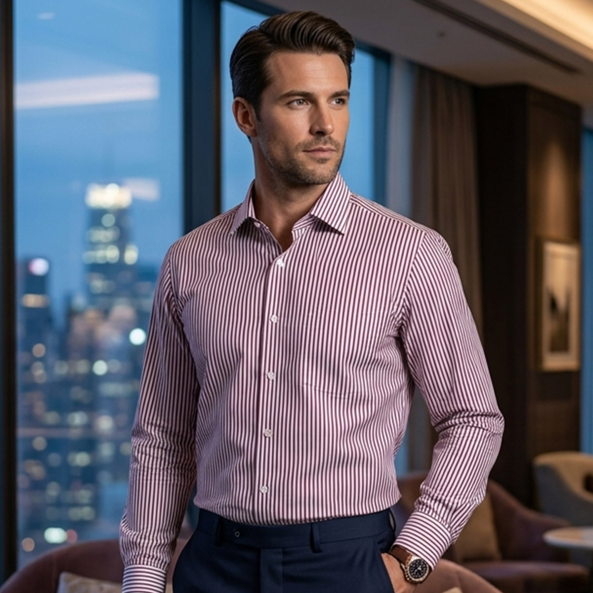 Men Printed Formal Shirt