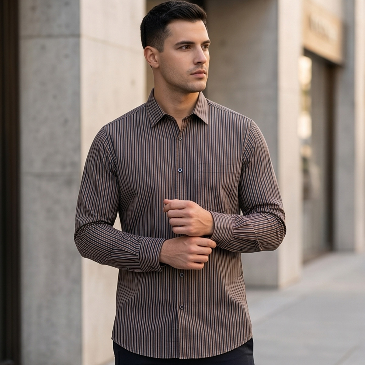Men Printed Formal Shirt