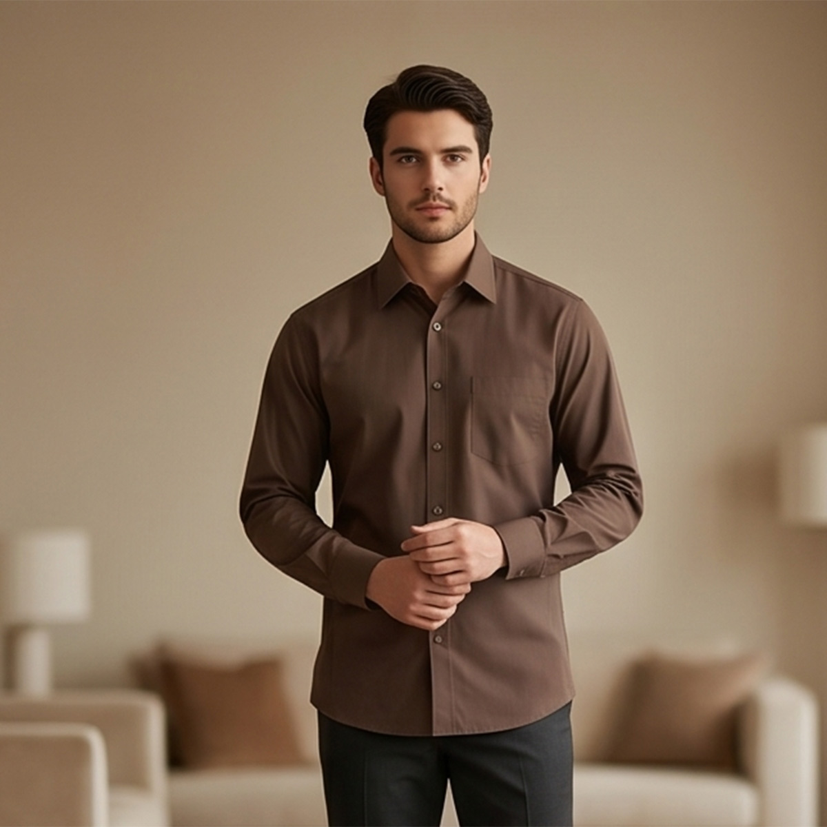 Men Plain Formal Shirt