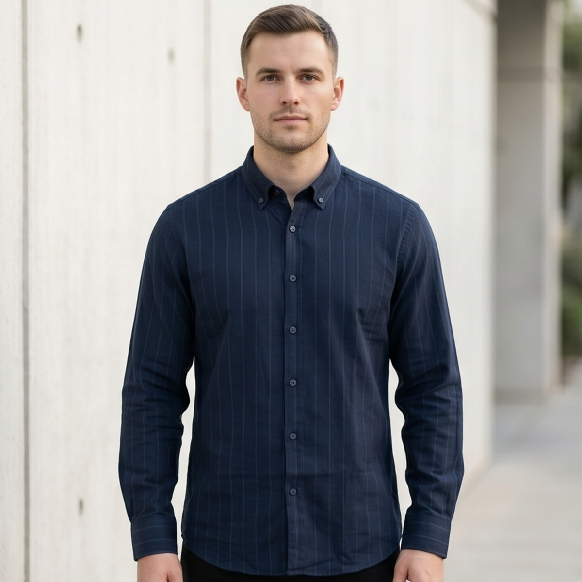 Men Printed Formal Shirt Long Sleeve