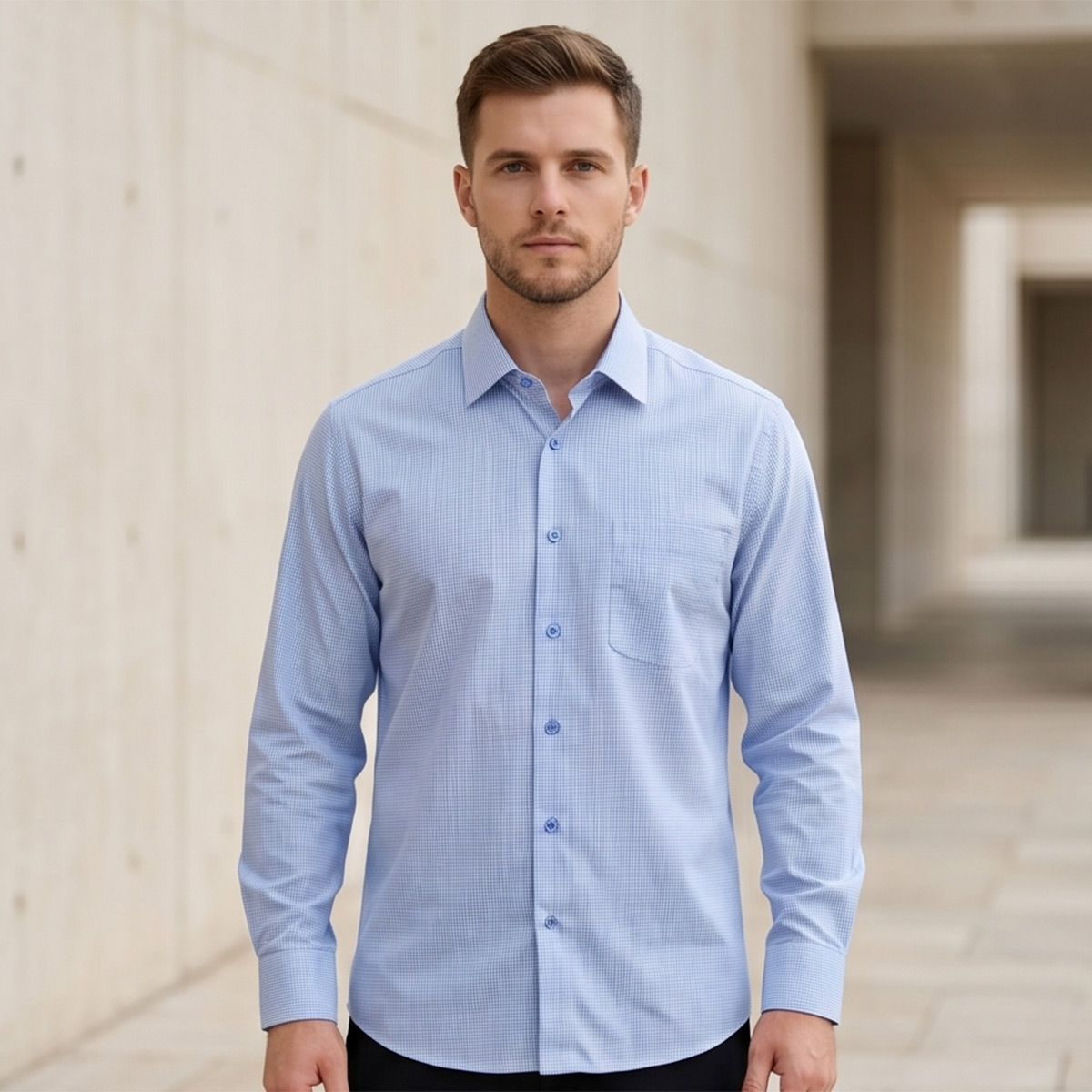 Men Printed Formal Shirt Long Sleeve