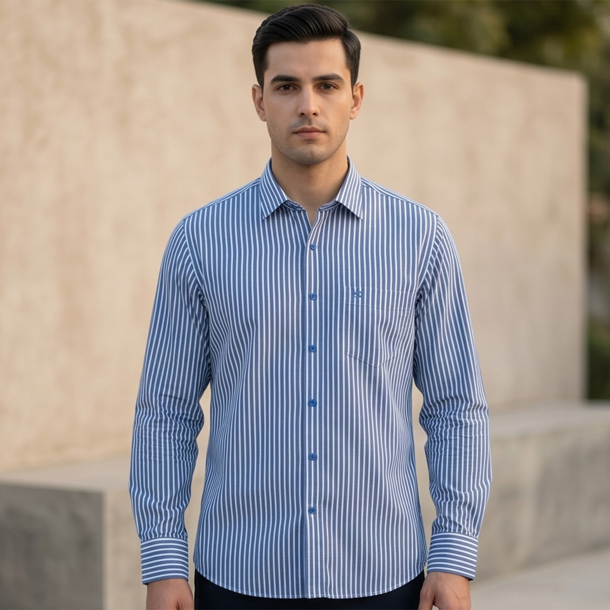 Men Printed Formal Shirt Long Sleeve