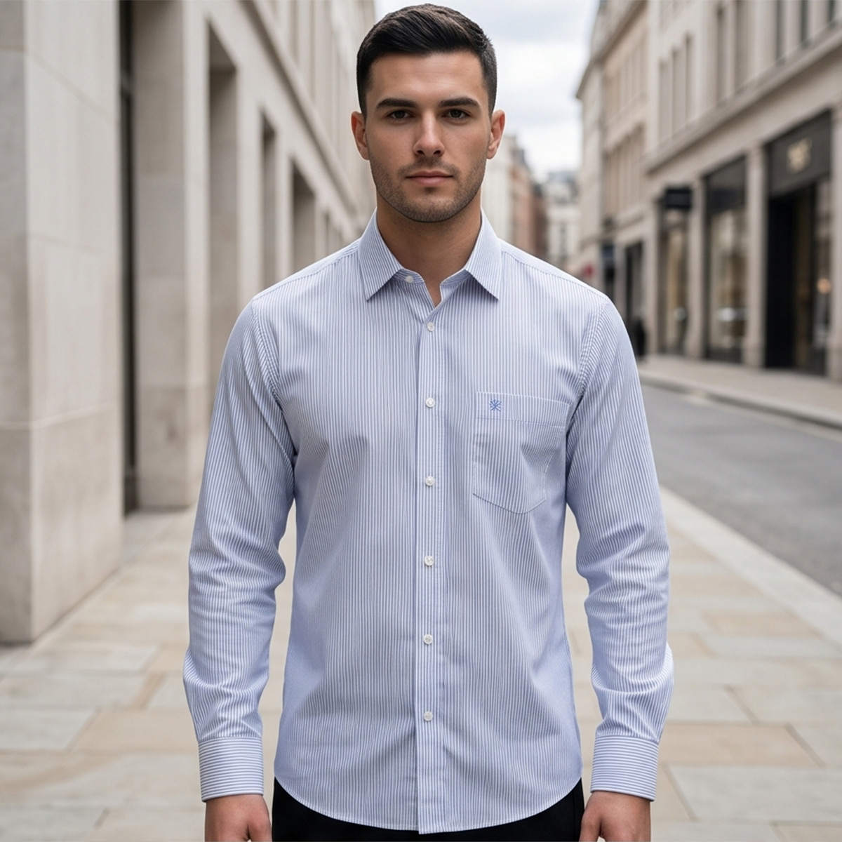 Men Printed Formal Shirt Long Sleeve